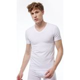 Malabadi Erkek Beyaz V Yaka Kısa Kollu Modal Body 032 - XL