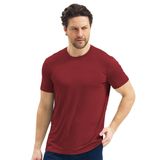 Malabadi Erkek Bisiklet Yaka Micro Modal Extra Yumuşak Rahat Kalıp Tişört 930 (Bordo, XL)