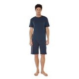 Malabadi Erkek Bisiklet Yaka Micro Modal Extra Yumuşak Şortlu Pijama Takımı 6031 (Füme, 3XL)