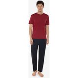 Malabadi Erkek Bisiklet Yaka Micro Modal Extra Yumuşak Yazlık Pijama Takımı 6030 (Bordo, XL)