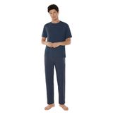 Malabadi Erkek Bisiklet Yaka Micro Modal Extra Yumuşak Yazlık Pijama Takımı 6030 (Füme, S)