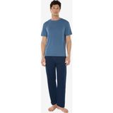 Malabadi Erkek Bisiklet Yaka Micro Modal Extra Yumuşak Yazlık Pijama Takımı 6030 (Mavi, 2XL)