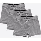 Malabadi Erkek Çocuk Gri 3 lü Pamuk Elastan Boxer 3M208 - 8 Yaş