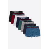 Malabadi Erkek Çocuk Karışık Renk 8 Li Paket Pamuk Elastan Boxer 208
