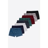 Malabadi Erkek Çocuk Karışık Renk 8 Li Paket Pamuk Elastan Boxer 209