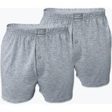 Malabadi Erkek Gri 2 li Geniş Kalıp Büyük Beden %100 Pamuk Battal Boxer 024 - 7XL