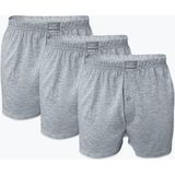 Malabadi Erkek Gri 3 Lü Geniş Kalıp Büyük Beden %100 Pamuk Battal Boxer 3M024 - 7XL