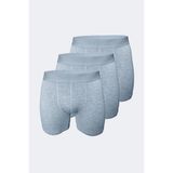 Malabadi Erkek Gri 3 Lü Modal Uzun Boxer 010 3M010 - XL