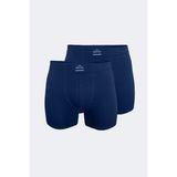 Malabadi Erkek Lacivert 2 Li Pamuk Elastan Uzun Boxer 2M073 - 3XL