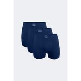 Malabadi Erkek Lacivert 3 Lü Pamuk Elastan Uzun Boxer 3M073 - 2XL