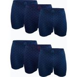 Malabadi Erkek Lacivert Desenli 6 Lı Premium Collection Modal Uzun Boxer 6M250