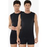 Malabadi Erkek Siyah 2 Li Paket Sıfır Yaka Iz Yapmayan Modal Kolsuz Atlet 007 2M007 - 2XL