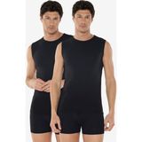 Malabadi Erkek Siyah 2 Li Paket Sıfır Yaka Iz Yapmayan Modal Kolsuz Atlet 007 2M007 - XL