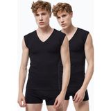 Malabadi Erkek Siyah 2 Li Paket V Yaka Iz Yapmayan Modal Kolsuz Atlet 064 2M064 - 2XL