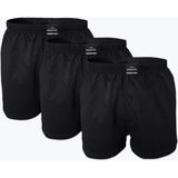 Malabadi Erkek Siyah 3 Lü Geniş Kalıp Büyük Beden %100 Pamuk Battal Boxer 3M024 - 4XL