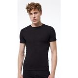 Malabadi Erkek Siyah Yuvarlak Yaka Kısa Kollu Modal T-Shirt Body 030 - 3XL