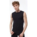 Malabadi Erkek Siyah Yuvarlak Yaka Kolsuz Modal Body 007 - 2XL