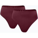Malabadi Kadın 2 li Paket Modal Yüksek Bel String Tanga 178 (Bordo, 2XL)
