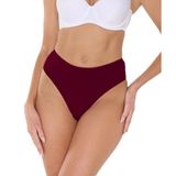 Malabadi Kadın 2 li Paket Modal Yüksek Bel String Tanga 178 (Bordo, XL)