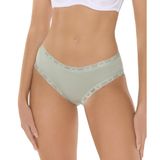 Malabadi Kadın 2’li Paket Extra Yumuşak Micro Modal Dantelli Slip Külot 700 (Yeşil, M)