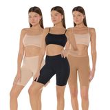 Malabadi Kadın 3 Adet Dizüstü İz Yapmayan Modal Yüksek Bel Tayt 3M113 (Siyah-Ten-Cappuccino, 2XL)