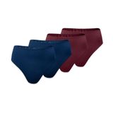 Malabadi Kadın 4 lü Paket Modal Yüksek Bel String Tanga 4M178 (Bordo-Lacivert, 2XL)
