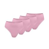 Malabadi Kadın 4 lü Paket Modal Yüksek Bel String Tanga 4M178 (Pembe, M)