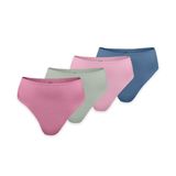 Malabadi Kadın 4 lü Paket Modal Yüksek Bel String Tanga 4M178 (Soft Renkli, XL)
