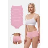 Malabadi Kadın 6 lı Paket Geniş Kenarlı İz Yapmayan Modal Külot 1906 (Pembe, 2XL)