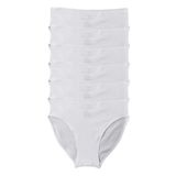 Malabadi Kadın 6 lı Paket Modal Dar Kalıp Ara Bel Slip Külot 6M187 (Beyaz, M)