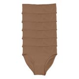 Malabadi Kadın 6 lı Paket Modal Dar Kalıp Ara Bel Slip Külot 6M187 (Cappuccino, 2XL)
