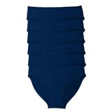 Malabadi Kadın 6 lı Paket Modal Dar Kalıp Ara Bel Slip Külot 6M187 (Lacivert, 3XL)