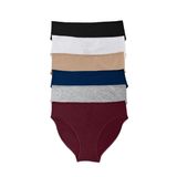 Malabadi Kadın 6 lı Paket Modal Dar Kalıp Ara Bel Slip Külot 6M187 (Renkli, 2XL)