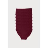 Malabadi Kadın 6 lı Paket Modal Yüksek Bel Slip Külot 1955 (Bordo, 3XL)