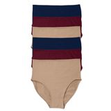 Malabadi Kadın 6 lı Paket Modal Yüksek Bel Slip Külot 1955 (Lacivert-Bordo-Ten, S)