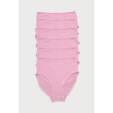 Malabadi Kadın 6 lı Paket Modal Yüksek Bel Slip Külot 1955 (Pembe, 2XL)