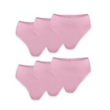 Malabadi Kadın 6 lı Paket Modal Yüksek Bel String Tanga 6M178 (Pembe, 2XL)