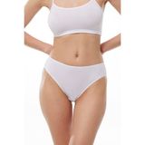 Malabadi Kadın Beyaz 2 Li Paket Normal Bel Modal Slip Külot 1028 2M1028 - XL