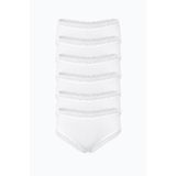 Malabadi Kadın Beyaz 6'Lı Paket Ultra Yumuşak Micro Modal Dantelli Slip Külot 6M700