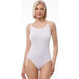 Malabadi Kadın Beyaz Ayarlanabilir İp Askılı Modal Çıtçıtlı Body 134 - XL