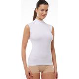 Malabadi Kadın Beyaz Kolsuz Yarım Balıkçı Yaka Modal Body 1044 - 2XL