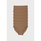 Malabadi Kadın Cappuccino 6'lı Paket Modal Yüksek Bel Görünmez Slip Külot 1955 - 2XL
