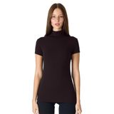 Malabadi Kadın Kısa Kollu Yarım Balıkçı Yaka Modal Body 1043 (Kahverengi, 2XL)