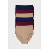 Malabadi Kadın Lacivert Bordo Ten Rengi 6 Lı Paket Modal Yüksek Bel Slip Külot 1955 - XL - Lacivert - Bordo - Ten Rengi