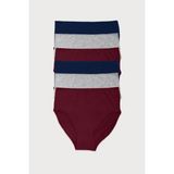 Malabadi Kadın Lacivert Gri Bordo 6 Lı Paket Modal Yüksek Bel Slip Külot 1955 - Lacivert - Gri - Bordo