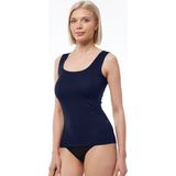 Malabadi Kadın Lacivert Kare Yaka Kalın Askılı Modal Body 1037 - 2XL