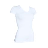 Malabadi Kadın Modal V Yaka Kısa Kollu Body 145 (XL, Beyaz)
