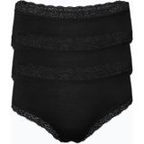 Malabadi Kadın Siyah 3'lü Paket Ultra Yumuşak Micro Modal Dantelli Slip Külot 3M700