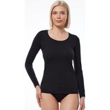 Malabadi Kadın Siyah Açık Yuvarlak Yaka Uzun Kollu Modal Body 1038 - 2XL