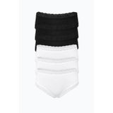 Malabadi Kadın Siyah Beyaz 6'Lı Paket Ultra Yumuşak Micro Modal Dantelli Slip Külot 6M700